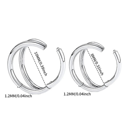 Nose Rings Hoops Double Septum Rings Cartilage Hoop Earring Piercing Nariz Open Stacked Hoop Nose Rings for Women and Men