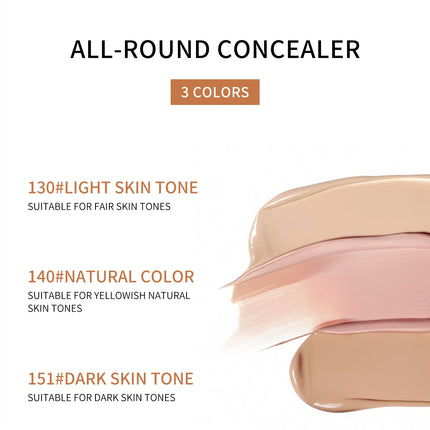 QIC High Coverage Concealer Cover Anti Dark Circle Freckle Lasting Waterproof Foundation BB Cream for Face Makeup Base Cosmetics