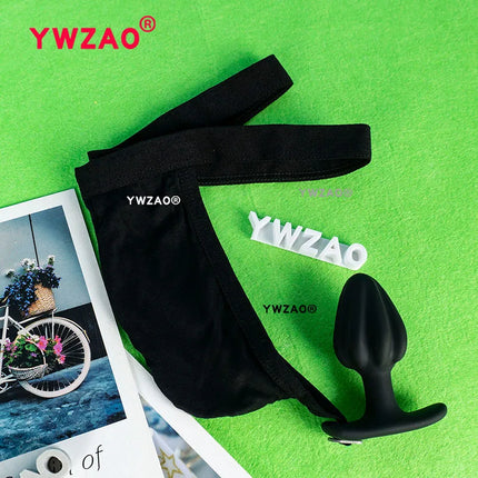 YWZAO Lingerie Adult Anal Fisting Prostate Products Toys Thongs Men's Panties Anus Plug Briefs Underwear Ass Sexy Gay Butt N31