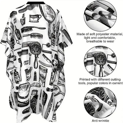 Professional Hair Cutting Apron Salon Barber Cape Hair Cutting Waterproof Cloth Hair Cutting Apron Barber Accessories C0027A