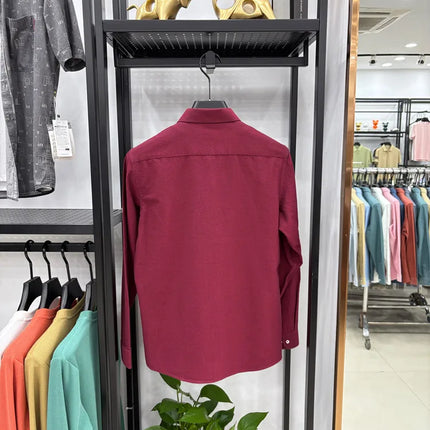 100% Cotton Corduroy Shirt - Green Long Sleeve M-4XL - Spring Autumn Slim Fit Candy Color Collection