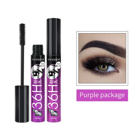 Curly Mascara Eyeliner set Thick Slender Waterproof 4D Fiber Mascara Makeup Tools Sweatproof False Lash Effect Mascara