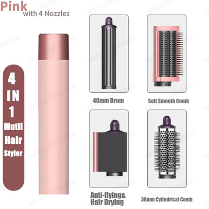 New Multil Hair Styler Auto Curling Dryer Wrap Hot/Cold Air Dryer 1300W Hair Straightener Curling Barrel Brush Salon Hair Dryer