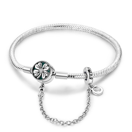 925 Sterling Silver Bracelets 17-20CM Original Leaf Clover Butterfly Heart Bracelet Fit DIY Charms Beads Fashion Women Jewelry
