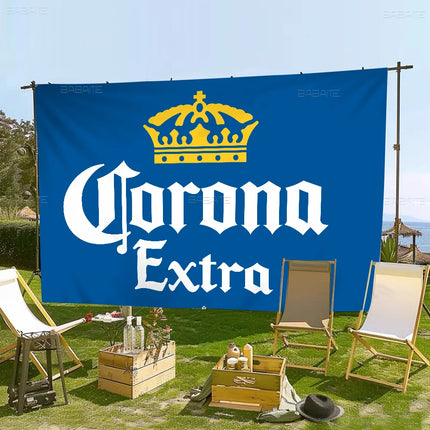 C-Corona E-Extra Beer Anime Chart Creative Pattern Hanging Flag Polyester Printed Banner Hand Pulled Flag