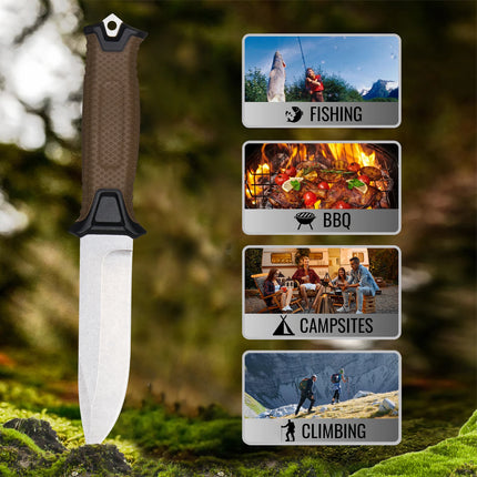 2026 new Outdoor knife camping defense straight knife wilderness survival
