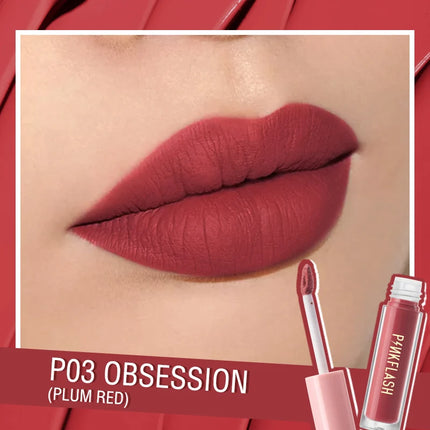 PINKFLASH Lipgloss Matte Lipstick Soft Moisturizing Red Nude Pink Melting Lip Cream Waterproof Makeup Not Fade Lip Gloss Liptint