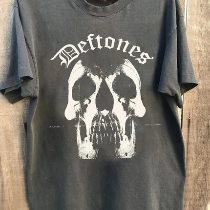 Deftones Tour 2026 T-shirt Around The Fur Album Graphic T-shirts Short Sleeve Cotton Summer T-shirt Hip Hop Band Fashion Tees