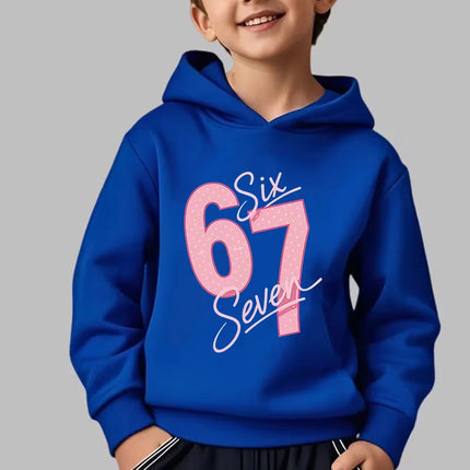 Funny Meme Pullovers Children's Fashion Cute Sweatshirts for Boys Girls Six Seven 67 Brainrot Print Y2k Hoodies Kids Clothes