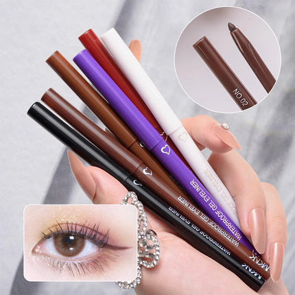 Waterproof Eyeliner Pen Smooth Matte Black Brown Gel Eye Liner Pen Quick-drying Long Lasting Pencil Not Blooming Eye Makeup