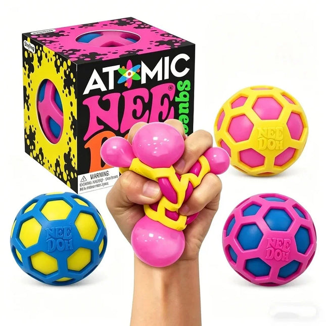 NeeDoh Squishy Schylling Atomic Stress Relief Ball Squishies Blind Box Stress Relief Toy Sensory NeeDoh Fidget Toy Party Gift //