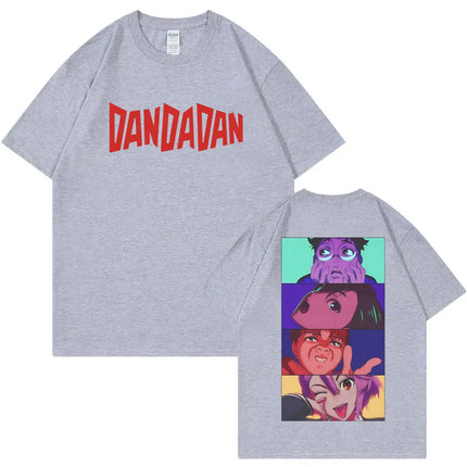 Japanese Funny Anime Dandadan T-shirt Men Women Clothing Cartoon Short Sleeve Tops High Quality Cotton Oversized Tees for Fans