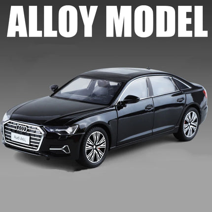 1:24 AUDI A6 Alloy Car Model Diecast & Toy Metal Vehicle Car Model High Simulation Collection Sound and Light Childrens Toy Gift