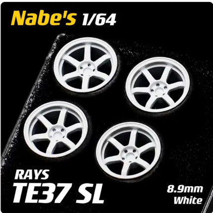 1/64 Chika Nabes Wheels or Brake Caliper 8.9mm 9.7mm 10.5mm Model Car Tires Rim Work S1 VSXX for 1:64 HW Tomy Mini GT Alloy Cars