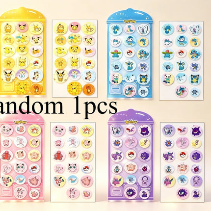 Pokemon  Epoxy 3D Puffy Stickers Cute Pikachu Gengar Squirtle Decals for Scrapbooking Journal Phone Kids Stationery DIY Gifts