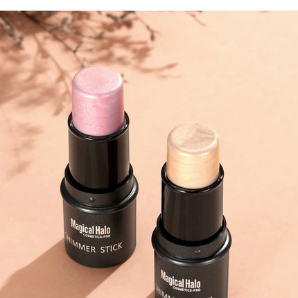 2 Colors Highlight For Face Cosmetic Face Brighten Highlighter Stick Face Contour Bronzer Shimmer Illuminator Stick Makeup Tools