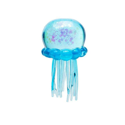 Needoh Fuzz Ball Smile Soft Jellyfish Squish Squeeze Toy Stress Anxiety Relief Stress Sensory Waterproof Water Play Sensory Toy