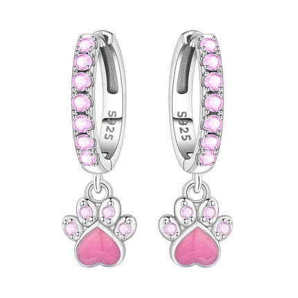 925 Sterling Silver Inlaid Zircon Butterfly Earrings Insect Element Original Design Women's Fashion Party Jewelry Gift Ear Loops