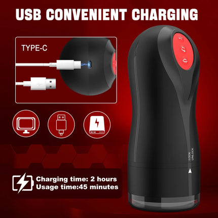 Mens Automatic Sucking Masturbator Rotating Vibration Penis Pump Blowjob Trainer Pussy Pocket Cocks Glans Massager Male Sex Toys