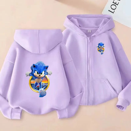 Children Supersonic Animals Cardigan Zipper Style Hoodie Sweatshirt Boys Girls3-12Yrs Loose Casual Charming Sports Coat Clothing