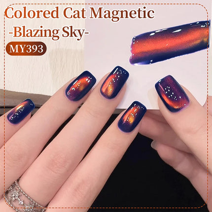 BORN PRETTY 10ml Blazing Sky Colored Cat Magnetic Gel Nail Polish Semi Permanent Soak Off UV Gel Manicure Nail Art Varnish
