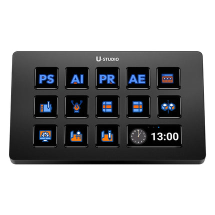 Ulanzi D200H D200 7 in 1 Stream Deck Controler Keyboard with 14 LCD Keys for OBS Live Youtube Content Creation Gaming Office