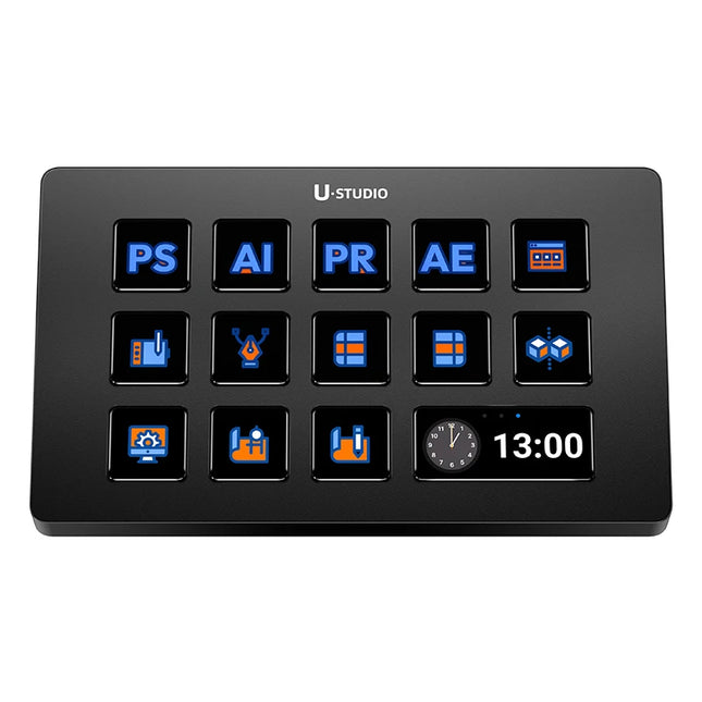 Ulanzi D200H D200 7 in 1 Stream Deck Controler Keyboard with 14 LCD Keys for OBS Live Youtube Content Creation Gaming Office