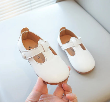 Toddlers Girls Leather Shoes Princess Sweet Simple Classic Kids Leather Flats for Medium Girl Children Dress Shoes for Wedding