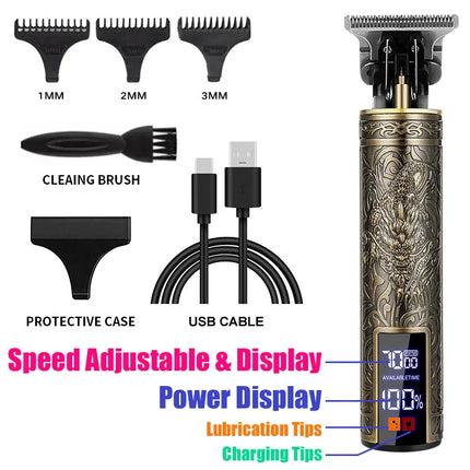 Portable Mens Beard Hair Clipper T9 Professional Electric Hair Cutting Rechargeable Hair Clipper Barber/Hair Clipper Accessories