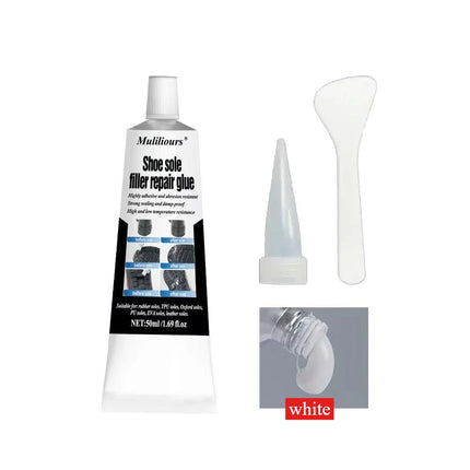 2Pcs Shoe Repair Glue Kit White Black Sole Waterproof Quick Drying Filling Repair Glue Wear-resistant Sealant Crack Repair Agent