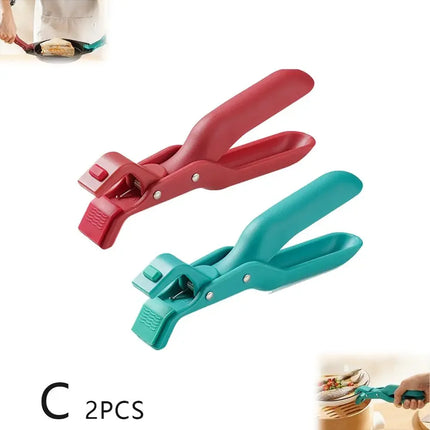 Multi-Purpose Anti-Scald Bowl Holder Clip Solid Color Color Anti 2 Scalding Home Clip Tools Silicone Kitchen