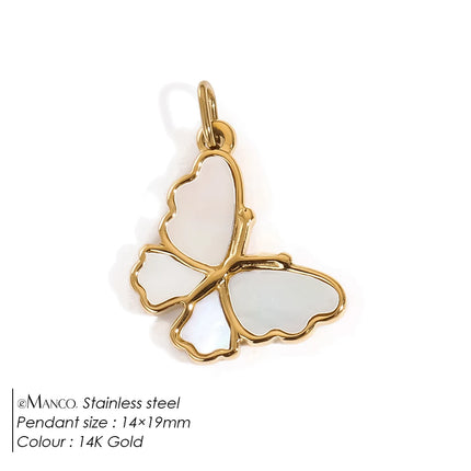 eManco Creative Stainless Steel Butterfly Charms High-quality Metal Making DIY Necklace Bracelet Jewelry Accessories Factory Out