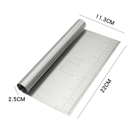 6"/8" Stainless Steel Cake Scraper DIY Dough Pastry Spatulas Buttercream Edge Smoother Cake Decorating Tools Baking Accessories