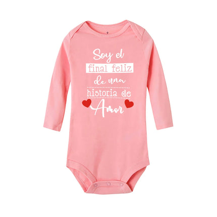 Funny Spanish Printed Newborn Bodysuit Infant Long Sleeve Romper Baby Body Clothes Boys Girls Toddler Born Crawling Jumpsuits