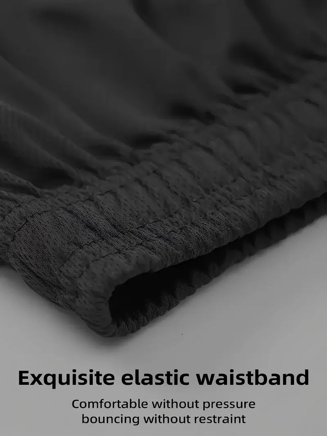 New summer fitness sportswear for men, short-sleeved T-shirt and shorts two-piece set, breathable and quick-drying casual wear.