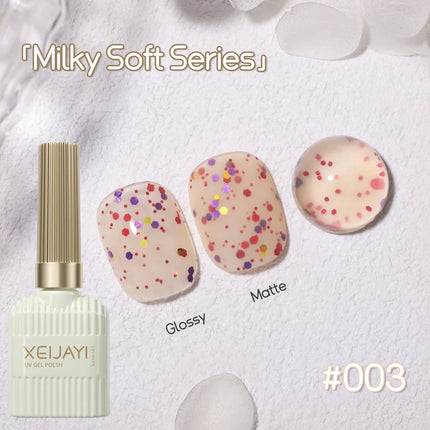 Milk White Glitter Nail Polish Gel Milk White Oreo Super Glitter Slice Cheese Nail Polish Internet Celebrity Style DIY Nail Glue