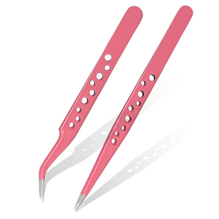 High Quality Eyelash Tweezers Ultra Fine Tip Improved for 3D 6D Lashes Extensions Tweezer Eyelash Pincette Professional Russian