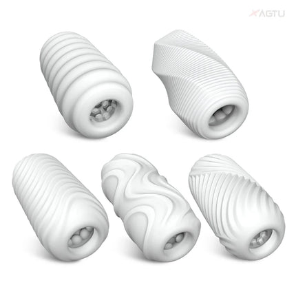 Silicone Male Masturbator Cup Portable Penis Trainer Penis Massage Stretchy Vagina Egg Vacuum Pocket Cup for Men Adult Sex Toys