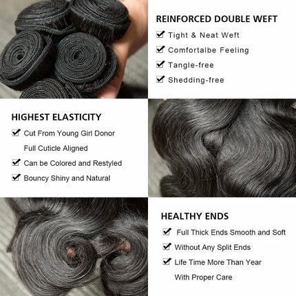 Body Wave Brazilian Human Hair Bundles Unprocessed Virgin Hair Weave 26 28 30 32 Inches 4Bundles Body wave Human Hair Extensions