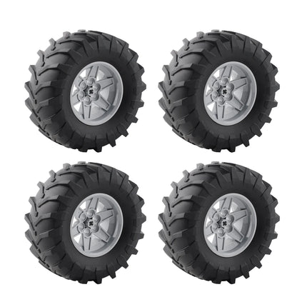 4WD RC Car Chassis Electric Set Building Block Motor Wheels RC Reciever Battery Box Functions Simulation Spray MOC Technical Toy