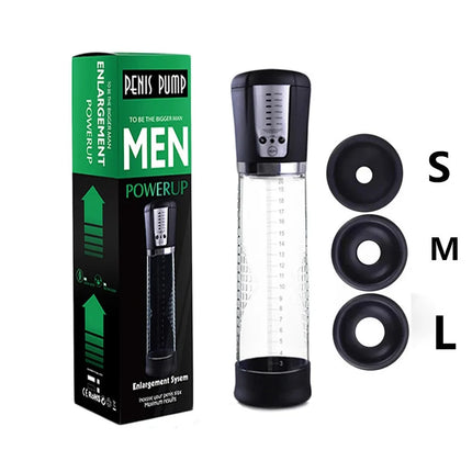 Electric Penis Pump Male Masturbator Vacuum Pump Extender Enlarger Dick Pump Cock Ring Adult Delayed Ejaculation Training 18+