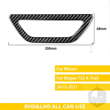 For Nissan X-Trail Rogue T32 2013-2021 Accessories Carbon Fiber Interior Car Door Instrument Cupholder Trim Sticker