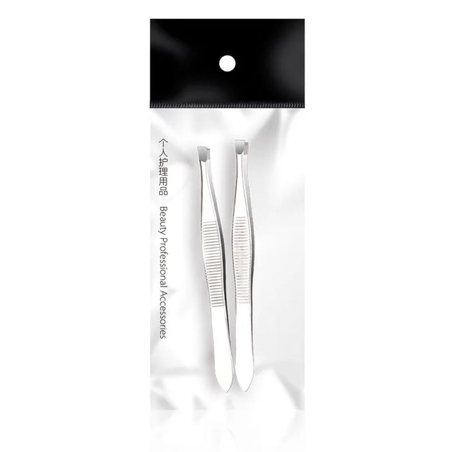 FEITA Professional Eyebrow Tweezers Beauty Fine Hairs Puller Stainless Steel Slanted Brow Clips Removal Makeup Tools for Woman