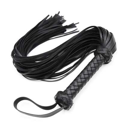 PU Leather Flogger Whip Braided Handle BDSM Spanking Slapper Sex Whip for Women Queen Training Slave SM Adult Games Fetish Toy