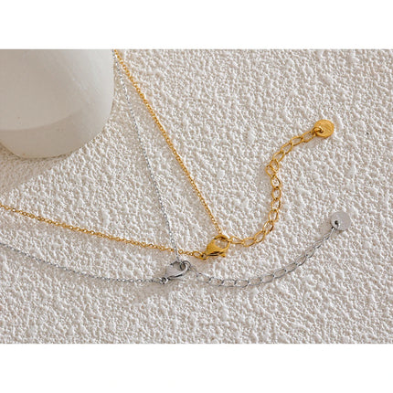 Yhpup Stainless Steel Cubic Zirconia Necklace Anklet Bracelet Rust Proof Attractive Classic Bling Chic Thin Chain Jewelry