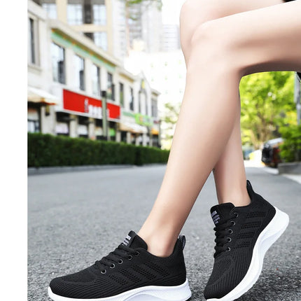 Litfun Women's Casual Sports Shoes Fashion Female Soft Bottom Sneakers Breathable Mesh Running Shoes Leisure Light Flats Shoes