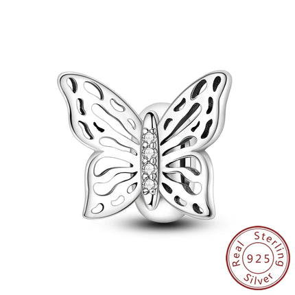 Charm Hot Sales 925 Sterling Silver Charms Beads CZ pave Round Clip Charms Fit Original Bracelet Necklace Charms Jewelry Gift