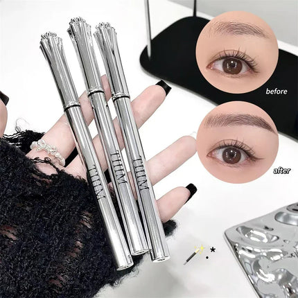 Waterproof Wild Eyebrow Pen 2/4 Separated Head Natural Brow Makeup Quick-Drying Creation of Ultra-Fine Lasting Liquid Eyebrow