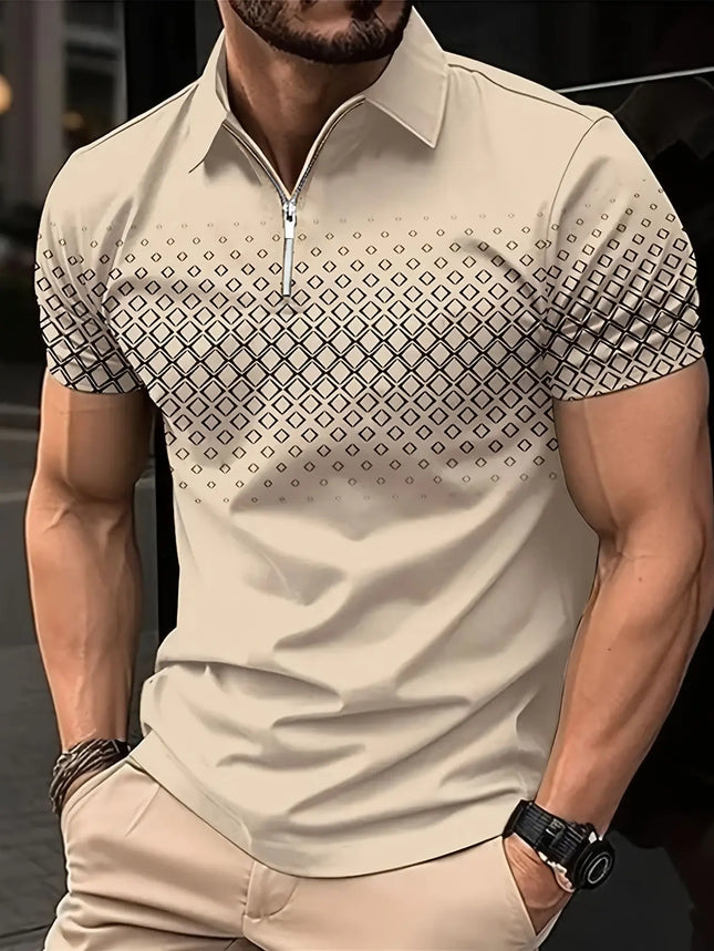 Men Clothes Summer Fashion Sport Lapel Polo Shirt Men Casual Polyester Quick Drying Zipper Polo Shirt Men Slim Fit Tops Polo