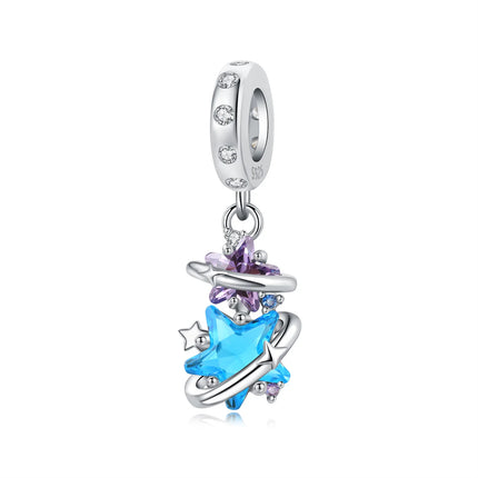 Orstarry Charm Silver 925 Beads Blue Series Fit Bracelet Charms DIY Original Fashion Pendants For Women Jewelry Trendy Gifts